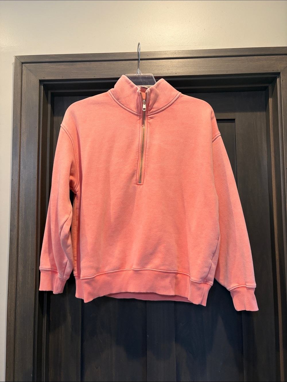 American Eagle  Pink Half-Zip Sweatshirt